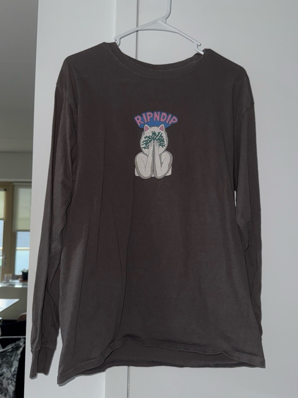 RIPNDIP Long Sleeve Graphic Tee - Charcoal